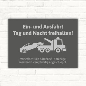 Einfahrt freihalten grau