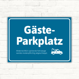 Gästeparkplatz Schild blau