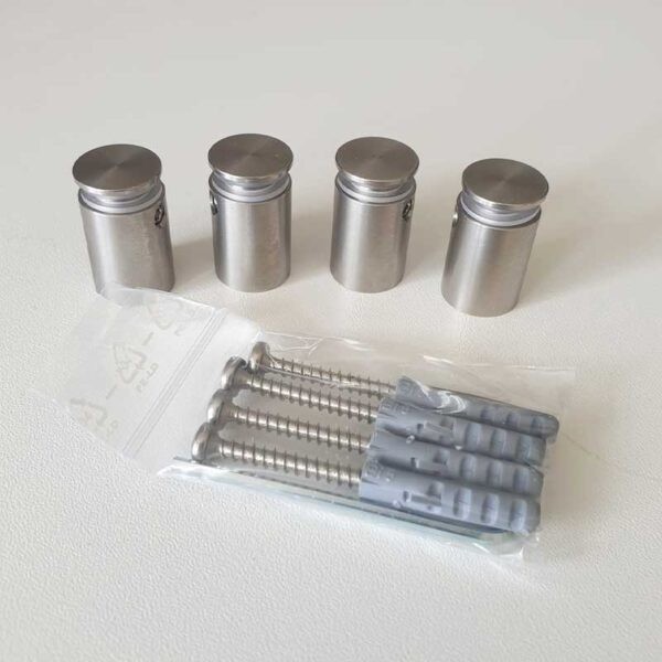 Edelstahl-Schilderhalter zur Wandmontage