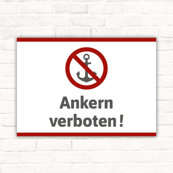 Schild Ankern verboten