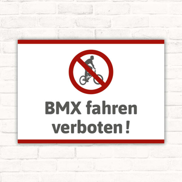 Schild BMX fahren verboten