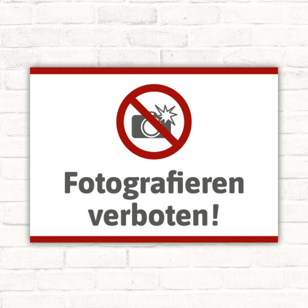 Schild Fotografieren verboten