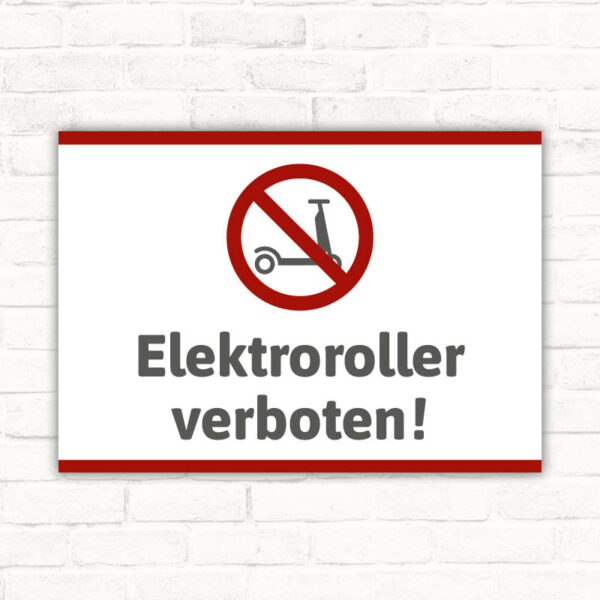 Schild Elektroroller verboten