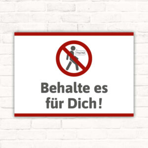 Schild Fluchen verboten nicht meckern