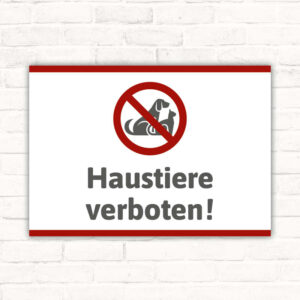 Schild Haustiere verboten