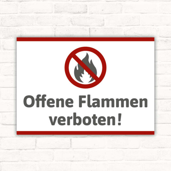 Schild Offene Flammen verboten