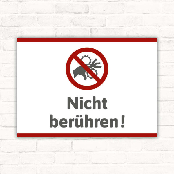 Schild Nicht berühren