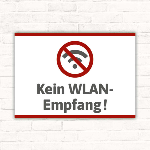 Schild Kein WLAN Empfang