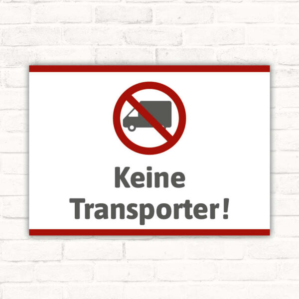 Schild Keine Transporter