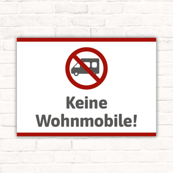 Schild Keine Wohnmobile