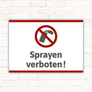 Schild Sprayen verboten