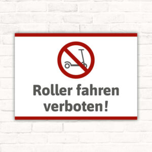 Schild Roller fahren verboten