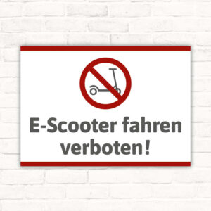 Schild E-Scooter fahren verboten