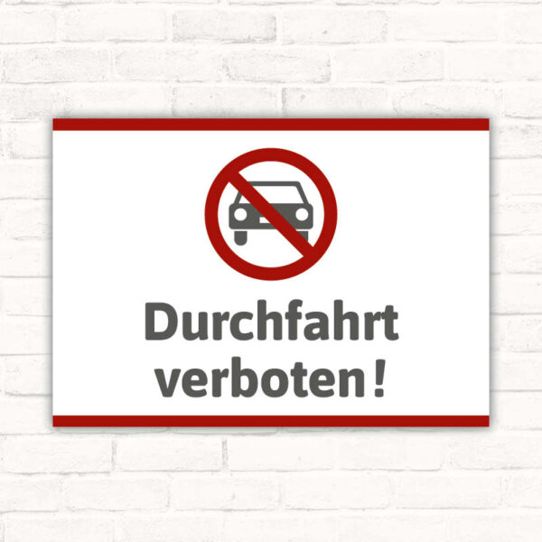 Schild Durchfahrt verboten