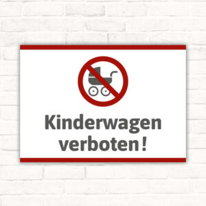 Schild Kinderwagen verboten