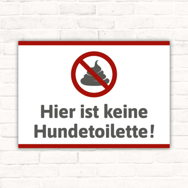 Schild Hier ist keine Hundetoilette