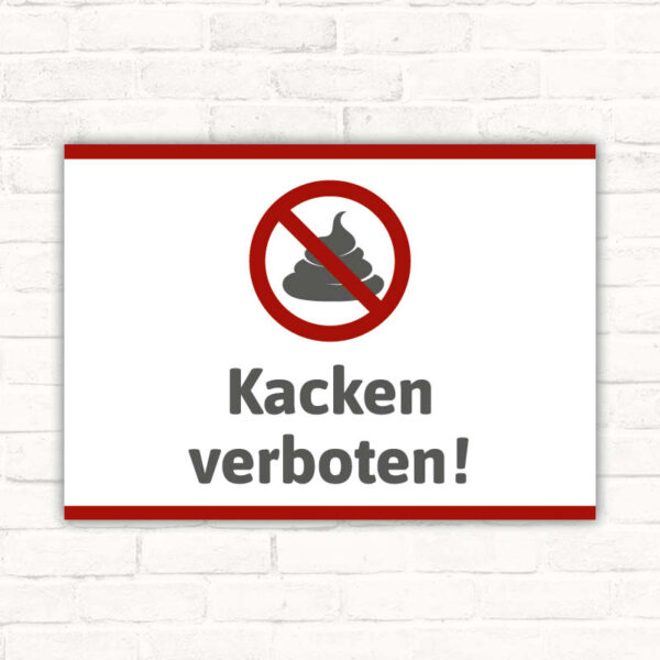 Schild Kacken verboten