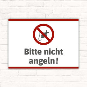 Schild bitte nicht angeln