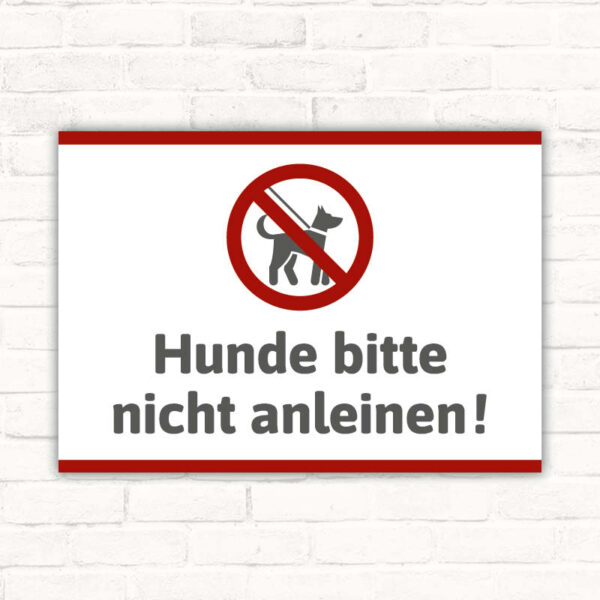 Schild Hunde bitte nicht anleinen