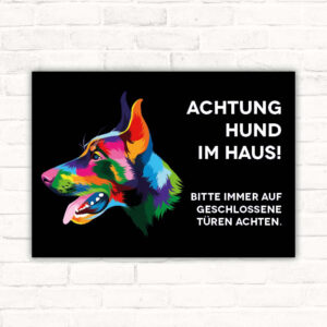 Schild Dobermann Achtung Hund im Haus