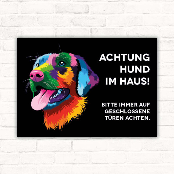 Schild Labrador Achtung Hund im Haus