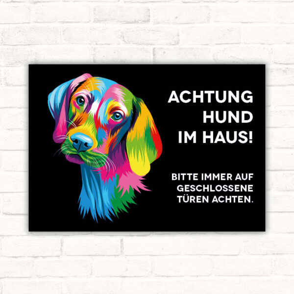 Schild Viszla Achtung Hund im Haus