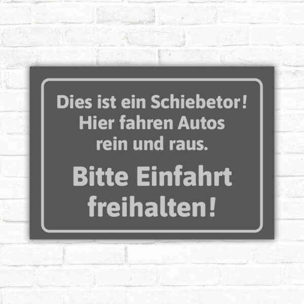 Schiebetor Einfahrt freihalten