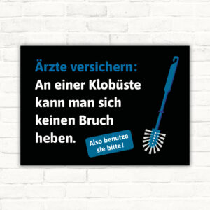 Schild Toilette reinigen