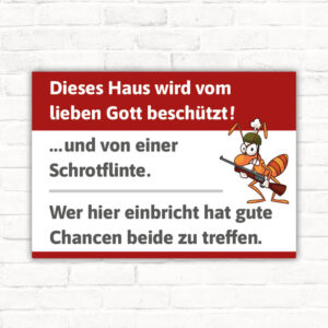 Schild Vorsicht nicht einbrechen - Gefahr