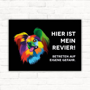 Schild Warnung Chihuahua - Betreten auf eigene Gefahr