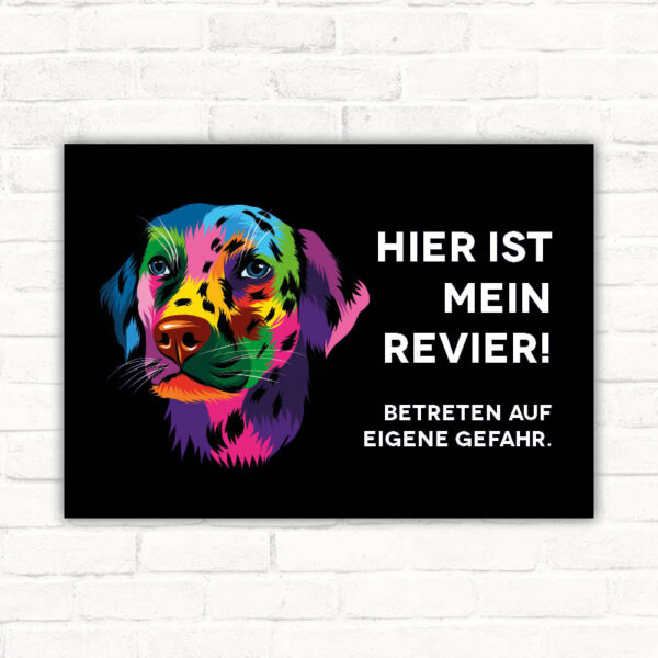 Schild Warnung Dalmatiner - Betreten auf eigene Gefahr