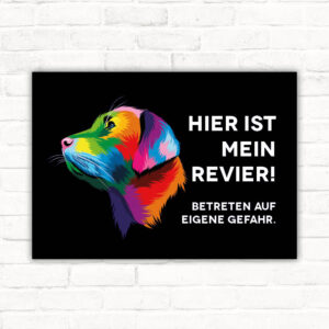 Schild Warnung Mischling - Betreten auf eigene Gefahr