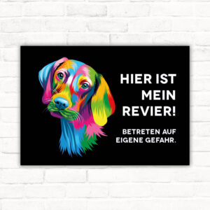 Schild Warnung Viszla - Betreten auf eigene Gefahr