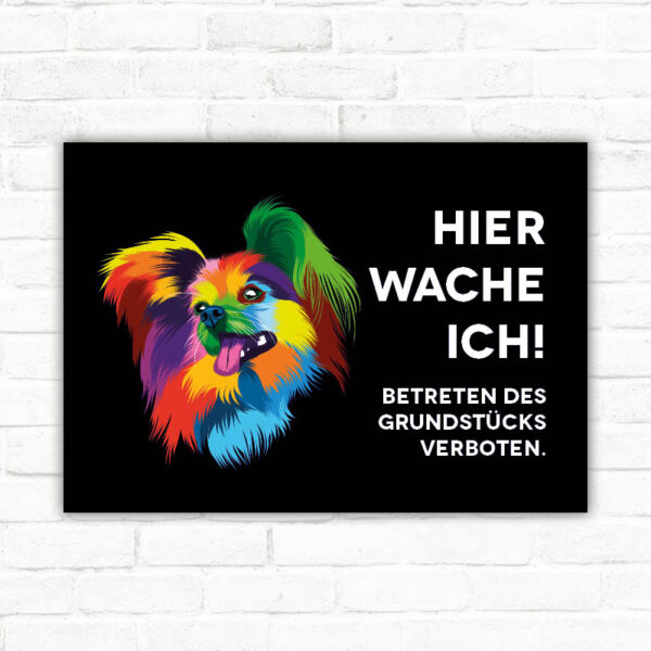 Schild Chihuahua - Hier wache ich