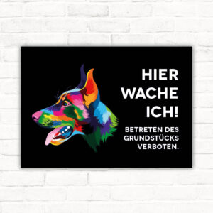 Schild Dobermann - Hier wache ich