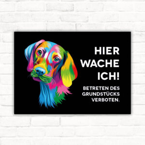 Schild Viszla - Hier wache ich