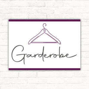 Schild Garderobe Hinweis