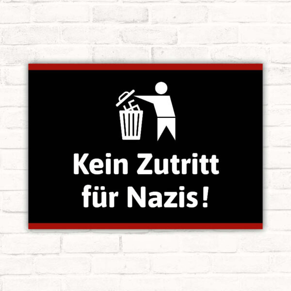 Schild Kein Zutritt für Nazis