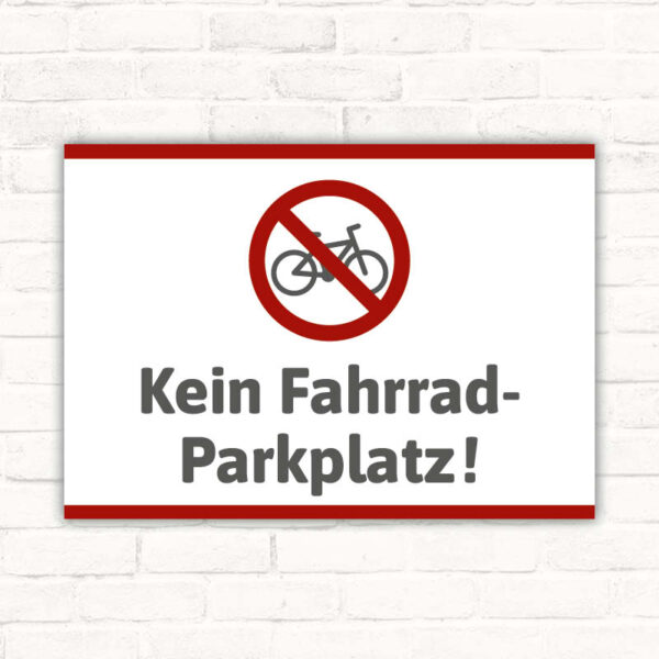 Schild Kein Fahrradparkplatz