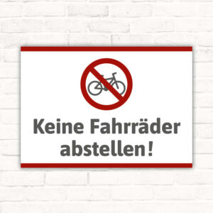 Schild Keine Fahrräder abstellen