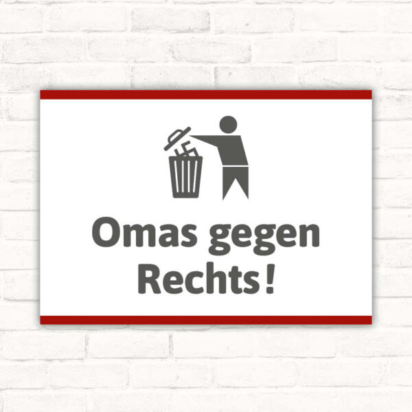 Schild Omas gegen Rechts