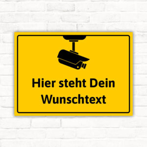 Schild Videoüberwachung Wunschtext individuell videoüberwacht