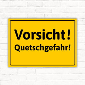Schild Vorsicht Quetschgefahr!