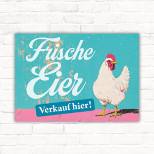 Schild Eierverkauf Vintage-Optik