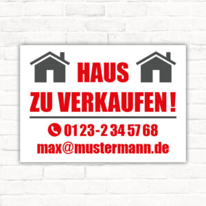 Schild Haus zu verkaufen