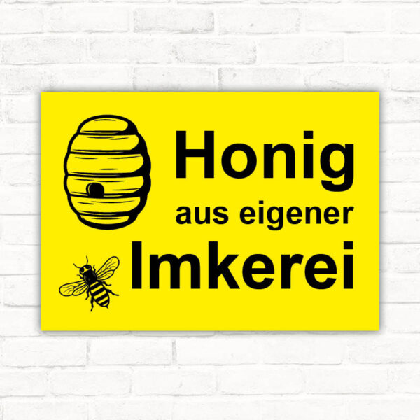 Schild Honig aus eigener Imkerei