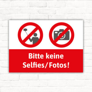 Schild Keine Selfies Fotos