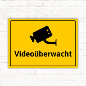 Schild Videoüberwacht Überwachungskamera Hinweisschild Videokamera