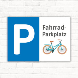Schild Fahrradparkplatz Fahrräder parken