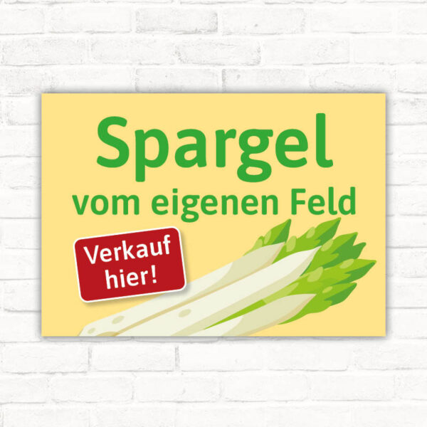 Schild Spargel vom eigenen Feld